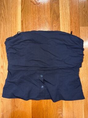 Zara Black Strapless Crop Top